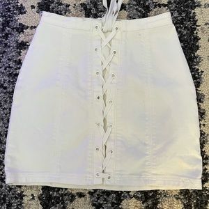 Silence + Noise White Skirt